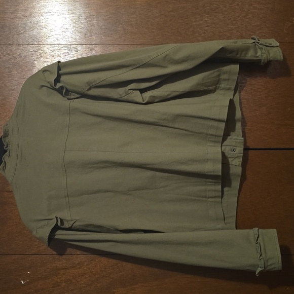 Torrid Lightweight Twill Ruffle Utility Jacket - Picture 2 of 5